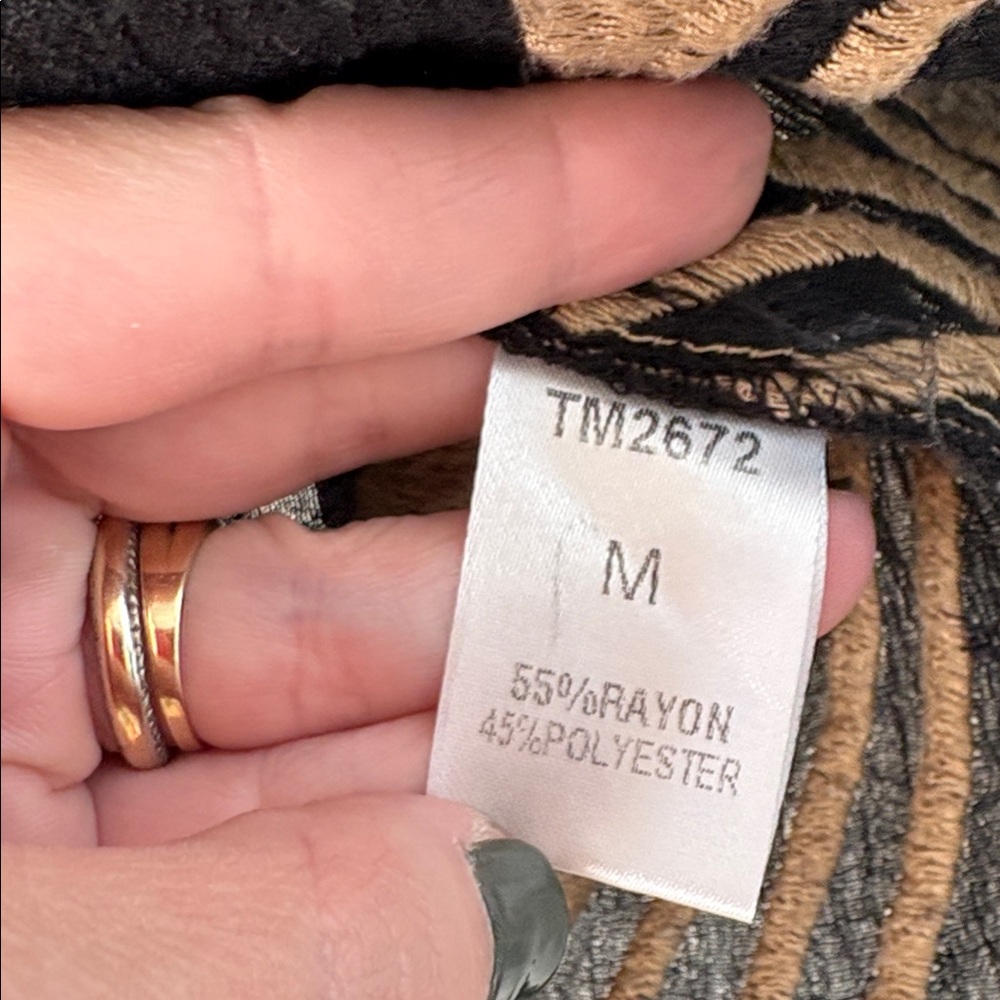 THML Black /Gold Embroidered Blouse M EUC - Picture 6 of 7